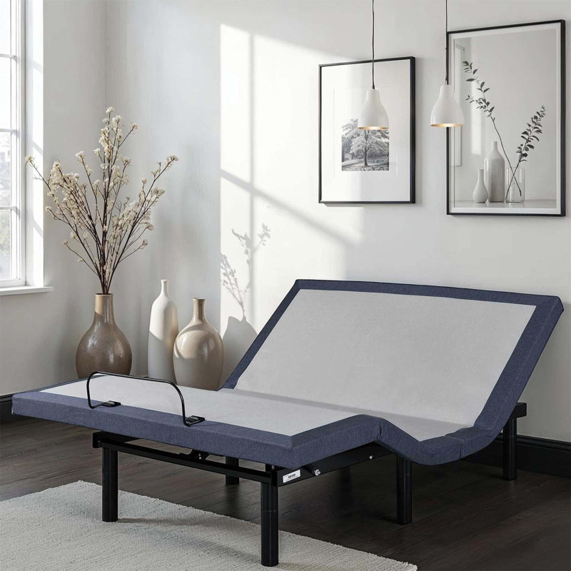 King Adjustable Bed Base With Three Vibration Modes And Head And Foot Position Adjustments, King