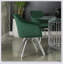 Fauteuil pivotant vert avec accoudoirs inclinés avec charme rétro et confort moderne, parfait pour la détente et le style.