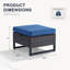 Repose-pieds de patio extérieur en osier avec coussin Ingvald (ensemble de 2)-1619251986-1626738551