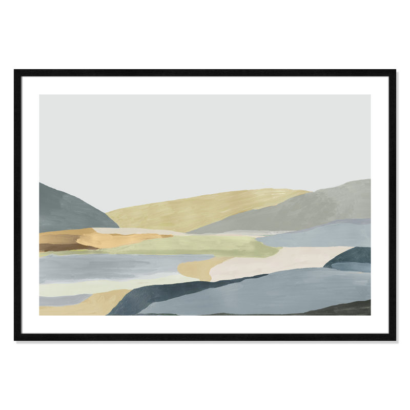 Blair «Warm Hills II», reproduction d'art sur papier encadrée, H 29,5 po x l 41,5 po x P 0,75 po, Papier avec cadre noir