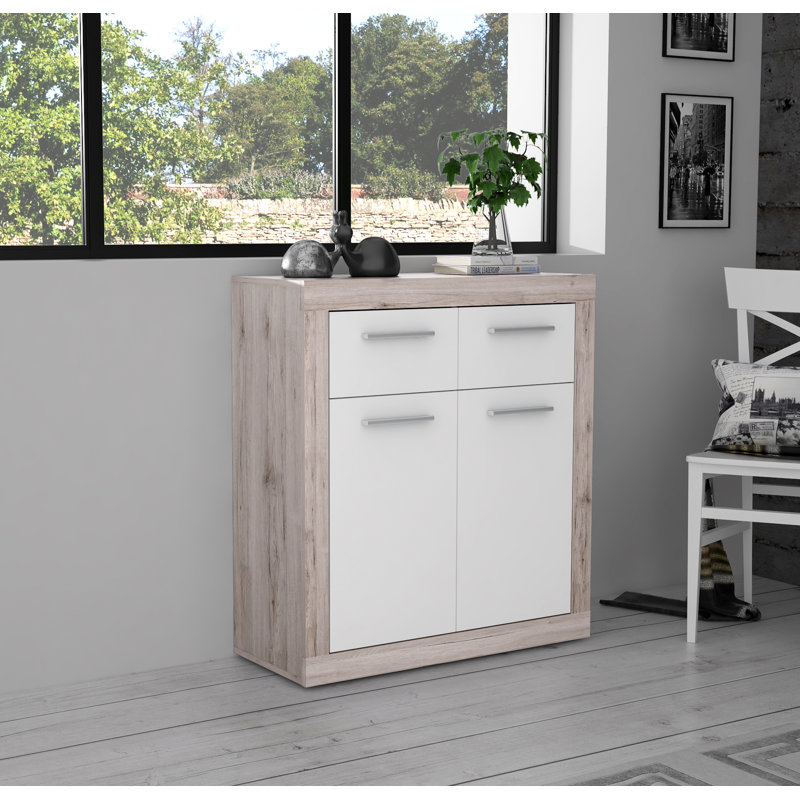 32.76'' W 2 - Drawer Dresser, Beige/White