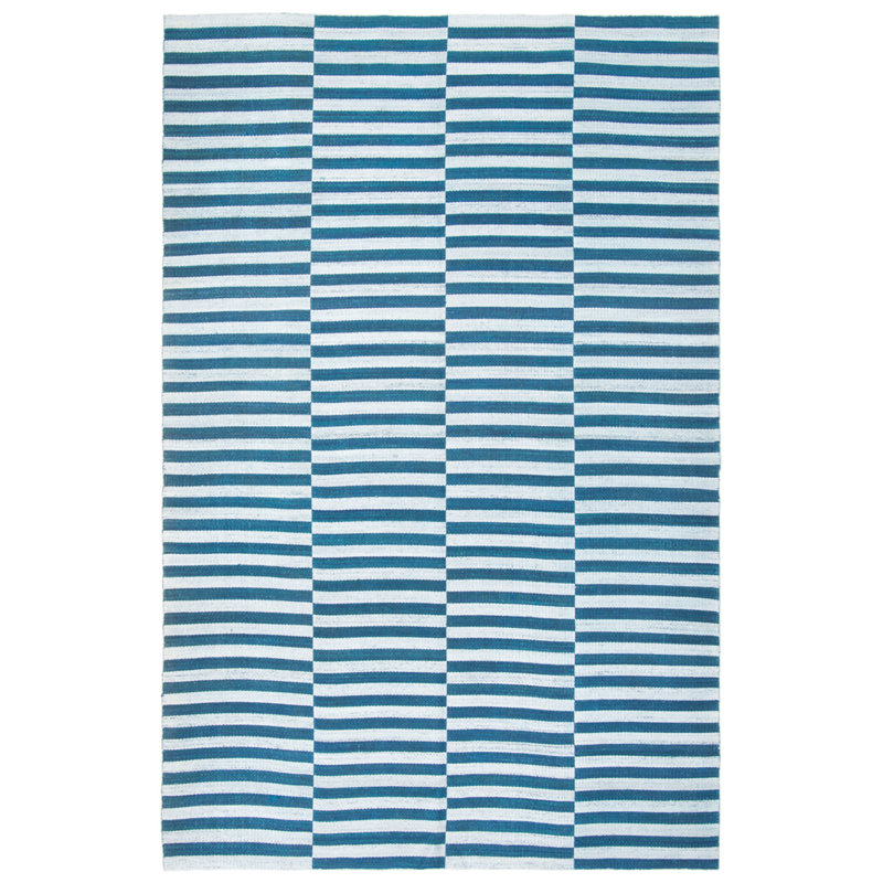 Ralph Lauren Cameron Stripe Viscose Striped Rug, Rectangle 6' x 9'