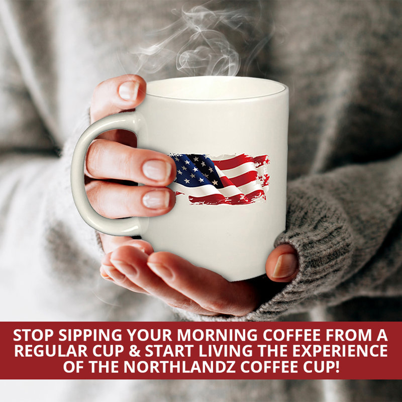 NORTHLANDZ Coffee Mug, Ceramic Cup - White