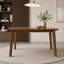 Table de salle à manger en noyer massif et rustique en bois massif - moderne minimaliste pour la cuisine, la salle à manger et le salon