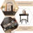 Mid-Century Mini Black Piano Vanity Table