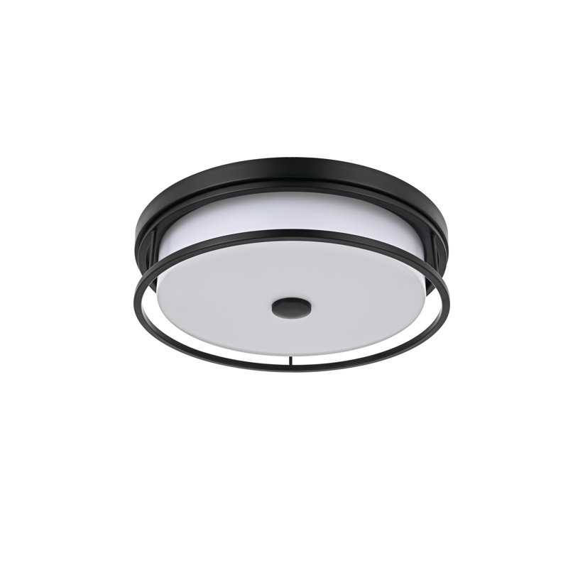 Ashok 16 inch LED Flush Mount , Black