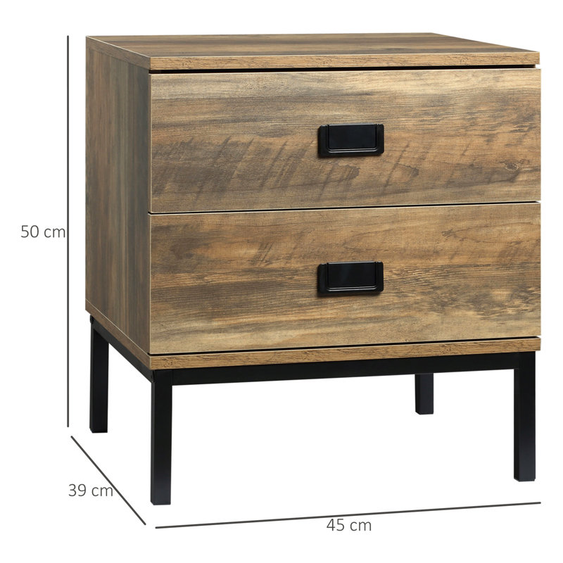 Mullica 45cm W Iron Bedside Table