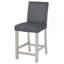 Ensemble de table 5 pièces à hauteur de comptoir, ensemble de table de cuisine en bois avec table carrée et 4 chaises rembourrées, ensemble de table de salle à manger à hauteur de comptoir avec décoration en cristal et ensemble de chaises, gris argenté