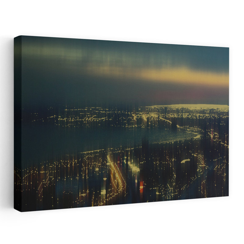 Veilleuse abstraite, architecture moderne, art urbain, H 16 po x l 24 po
