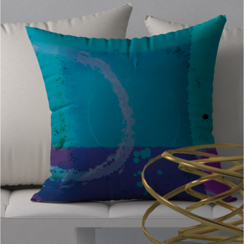 Abstract Reversible Throw Pillow, 24" H x 24" W