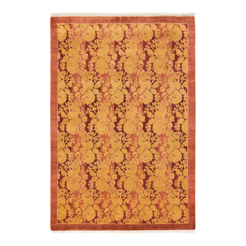 Classic One-of-a-Kind 4' 0" x 5' 10" Hand Knotted Area Rug