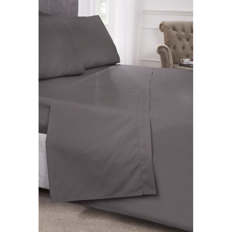 Percale Cotton Blend Percale Housewife Pillow Case, Grey