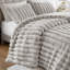 Ensemble d'édredon 3 pièces double / grand en fausse fourrure avec 2 taies décoratives assorties