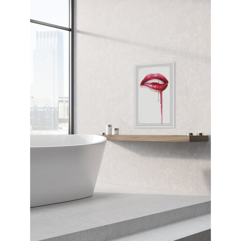 «Lèvres sexy», reproduction encadrée, H 45 po x l 30 po x P 1,5 po