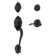 Brookshire Handleset with Deadbolt and Accent Door Lever and Rosette