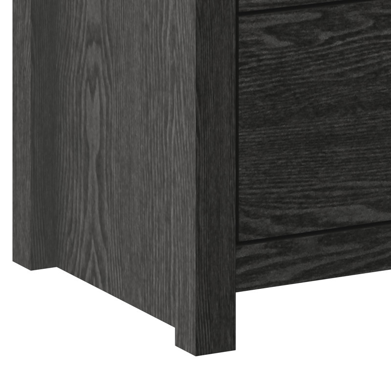 Aimaan 5 Drawer 29.6"W Dresser, Dark Gray Oak