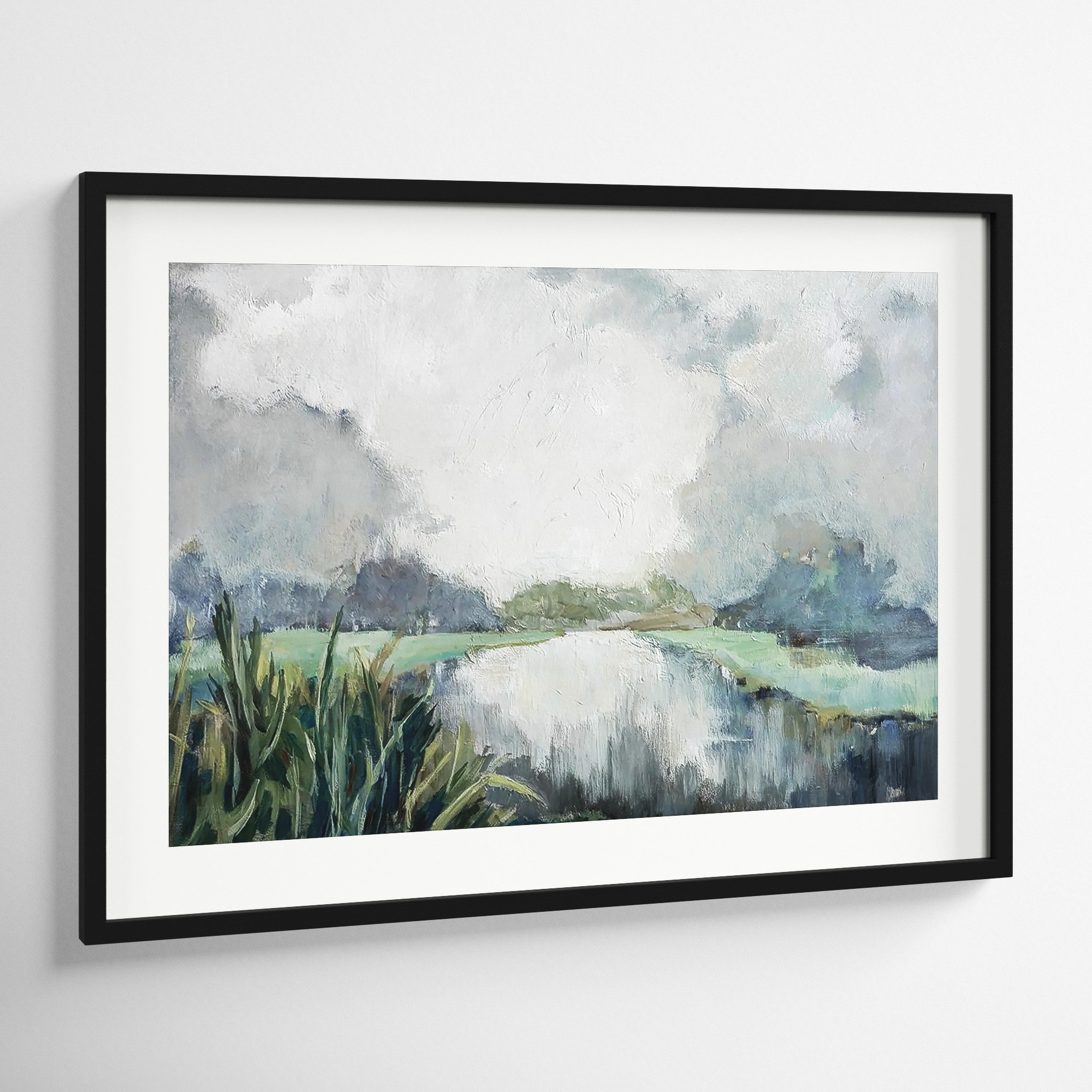 Passage by Mary Parker Buckley, Black, 19" H x 26" W, Framed Print