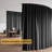 Room Divider Curtain With Ceiling Curtain Track Set Blackout Privacy Thermal Insulated Noise Reduced Track System,15 Ft W X 9 Ft H, Black, 1 Panel