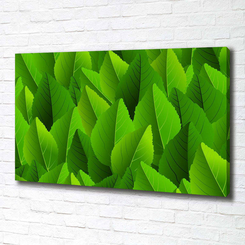 Green Leaves - Wrapped Canvas Print