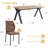 Farmhouse Dining Table Set For 4 To 6 People, Rustic Style Wood Kitchen Table Set-2091317499-2091317477