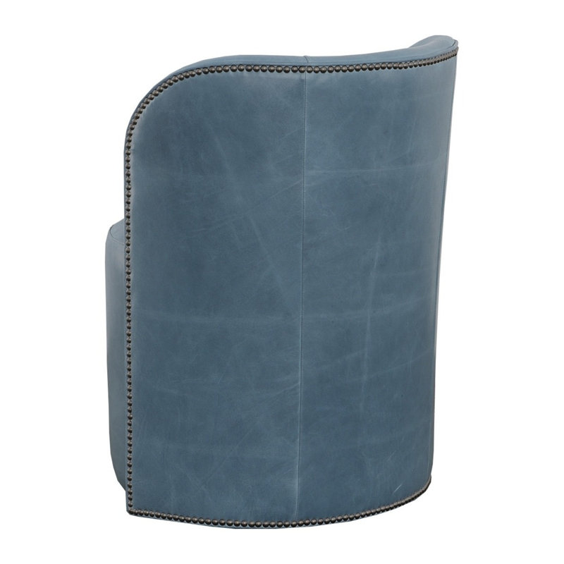Chaise en cuir Socrates, Roulettes, Selle 1115