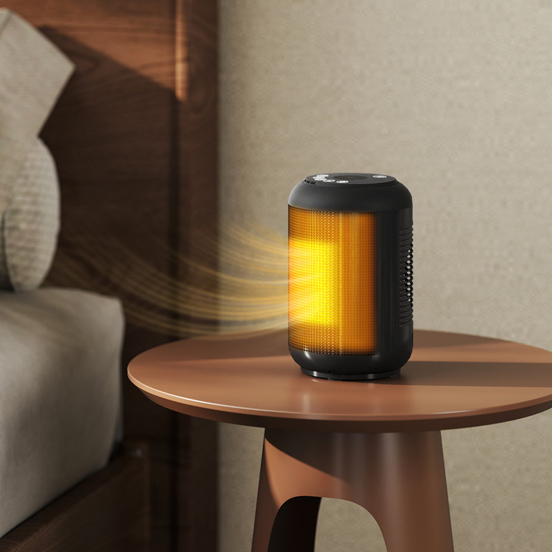 HOMCOM 800 Watt 5118 BTU Electric Compact Space Heater with Adjustable Thermostat