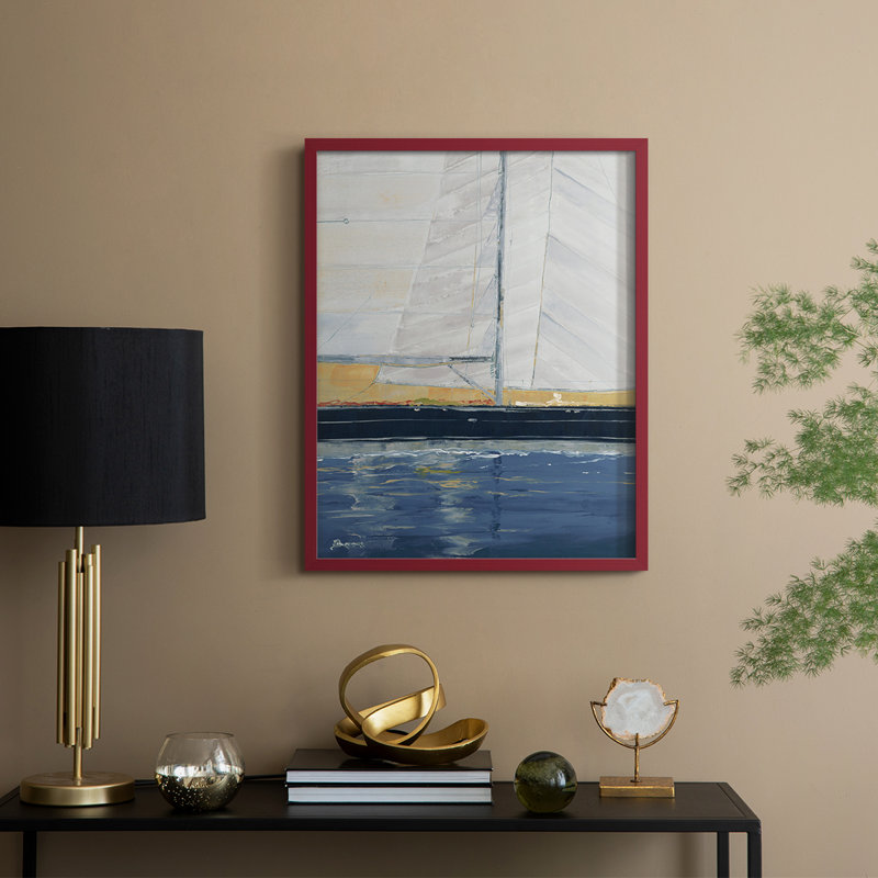 Gallery Stealth, reproduction d'art encadrée - bois massif, H 11 po x l 9 po, Rouge