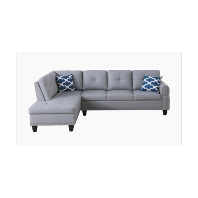 Sophisticated 2 - Piece Irine Faux Leather Sectional Sofa With Comfort And Style For Family Gatherings And Relaxing In Any Living Room
