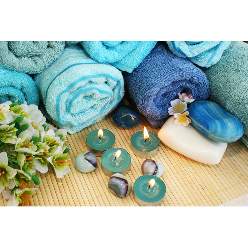 Gause Towels, Soaps And Candles by Ruzanna - Wrapped Canvas Print, 30cm H x 46cm W x 3.8cm D