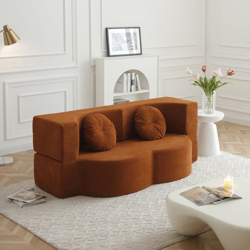 Canapé-lit pliant 2-en-1 avec coussin, grand lit pour le salon et les invités, aucun assemblage requis, solution peu encombrante