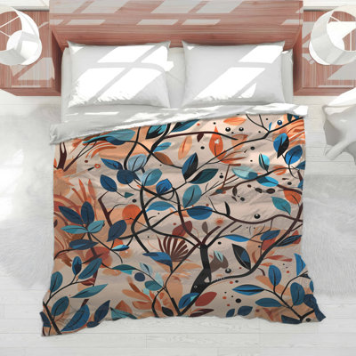 Leaves Bedding Nature Comforter Bohemian