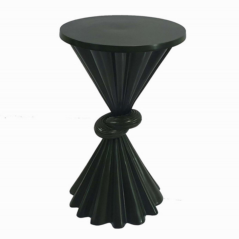 Table de bout à piédestal Camillo, Noir