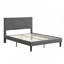 Lit plateforme en tissu d'ameublement