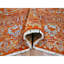 Tapis en laine et soie noué à la main orange 8 pi x 10 pi 4 po 10BB7B861E244C1E9AE15F9A3F48ECB4