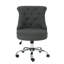 Chaise de bureau en tissu gris foncé - Base capitonnée de style simple et confortable