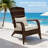 Outdoor Patio Chair, PE Rattan Wicker With Soft Cushions And Tall Curved Backrest-695416294
