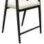 Ensemble de deux chaises à hauteur de comptoir Adele en tissu crème avec structure en métal thermolaqué noir-48521866