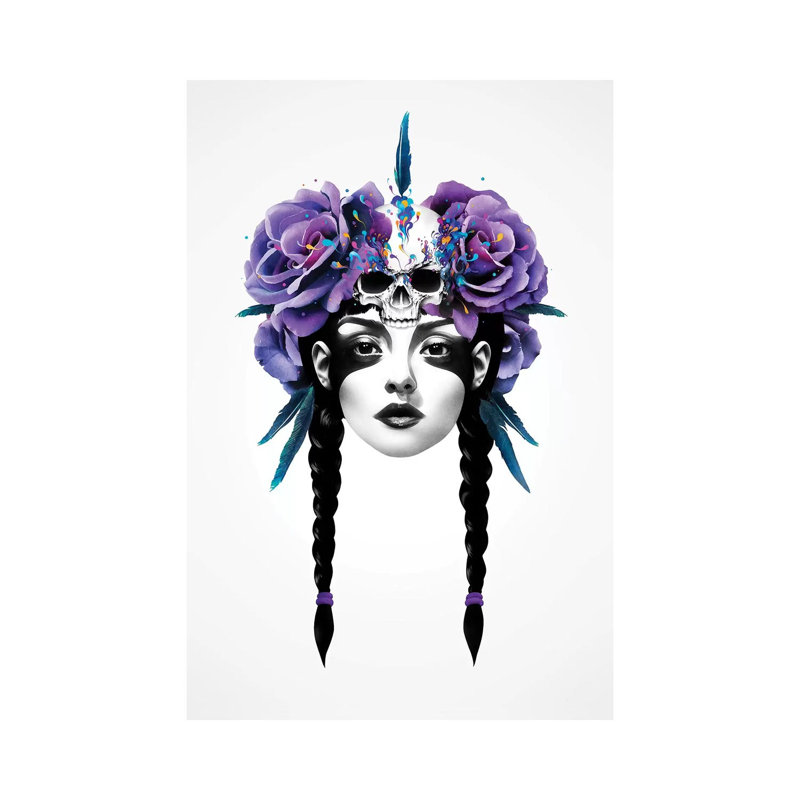 «New Way Warrior» par Ruben Ireland - impression d'art graphique, H 12 po x l 8 po x P 0,75 po, Toile tendue