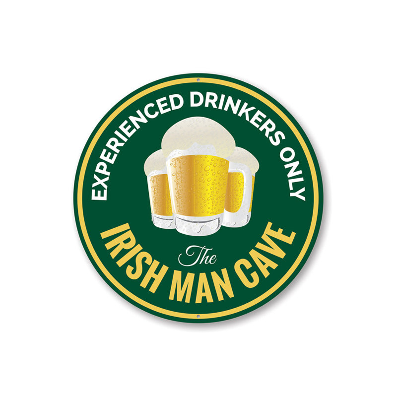 Enseigne irlandaise «Irish Man Cave», H 12 po x l 12 po x P 0,04 po