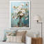 Fleur de pommier élégance monochromatique XIXe - impression sur toile florale-1113698785-1113698786