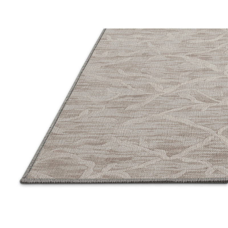 Tapis gris lavable à la machine, Rectangulaire 3 pi x 5 pi