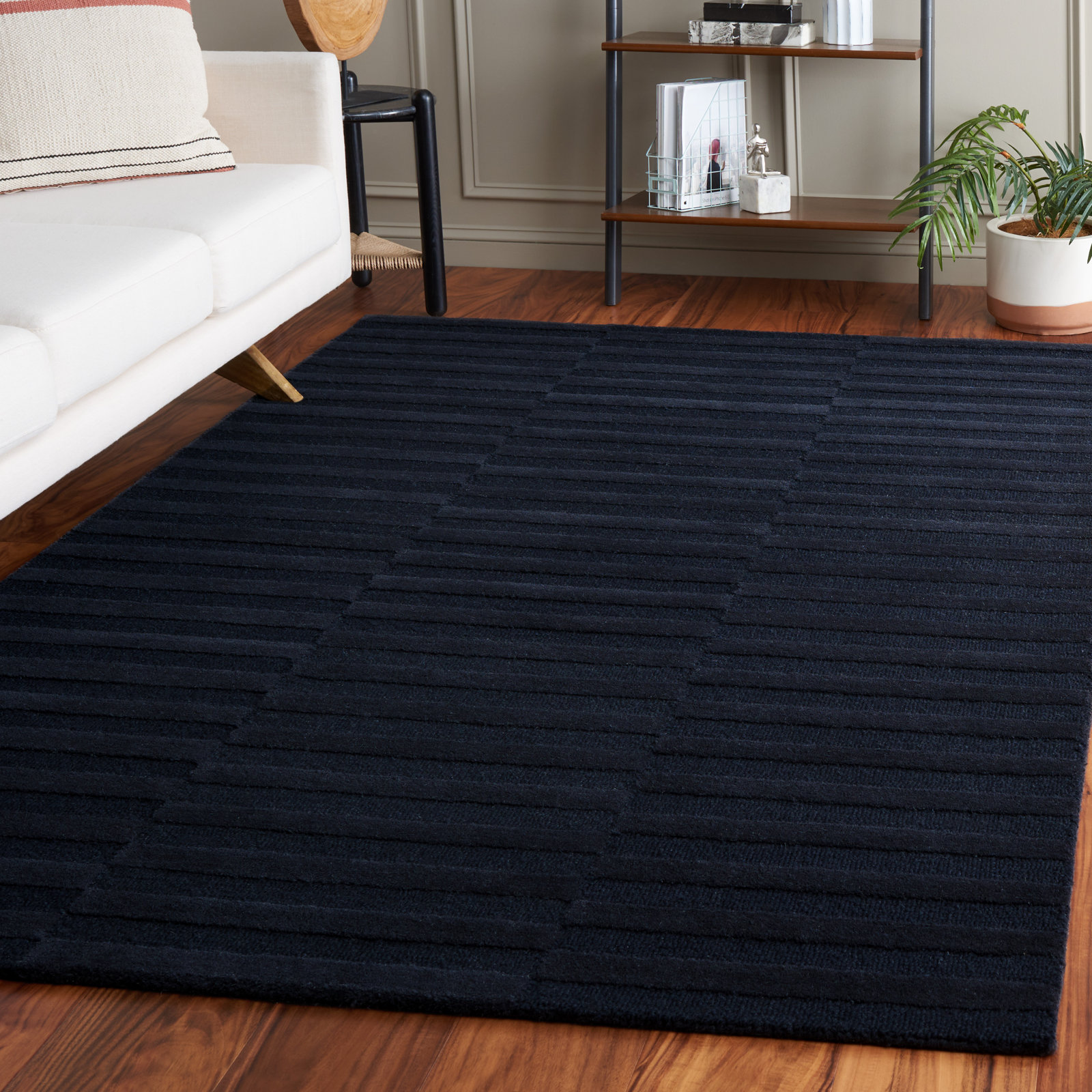 Bunkerville Hand-Woven Striped Rug, Rectangle 8' x 10'