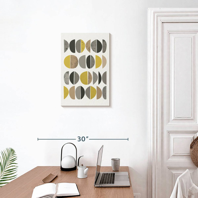 Cercles abstraits Avery Mid Century, H 24 po x l 16 po