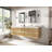 Sonoma Floating Teak 84'' Double Bathroom Vanity with Quartz Top