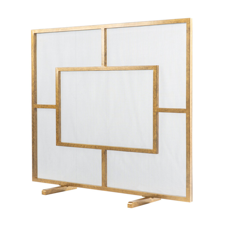 Chelsea Steel Fireplace Screen, Royal Gold