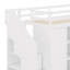 Lit mezzanine avec tablettes, armoires et tiroirs-644738547