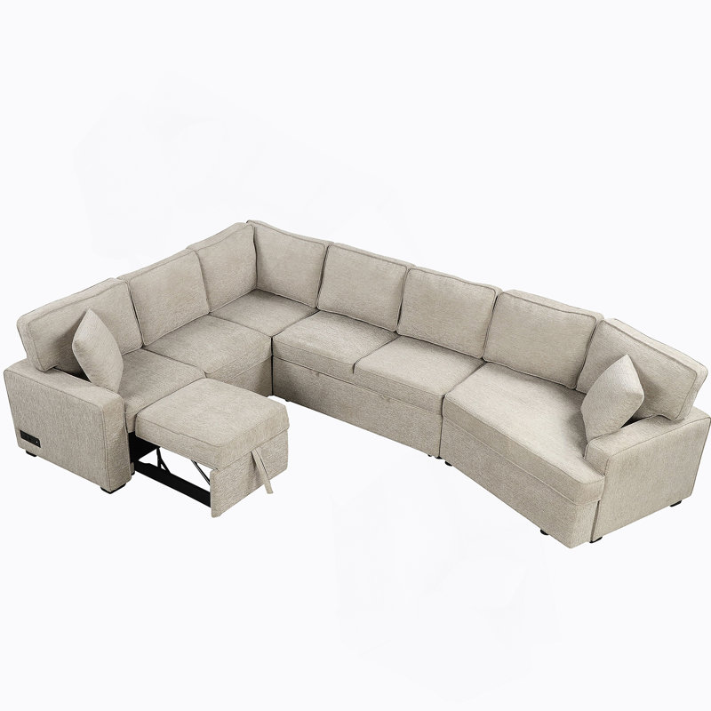 Canapé en chenille, Beige