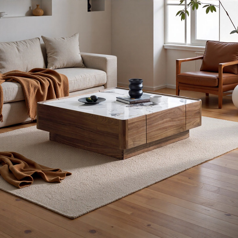 Table basse Minimalist, H 14,9 po x L 47,2 po x l 47,2 po
