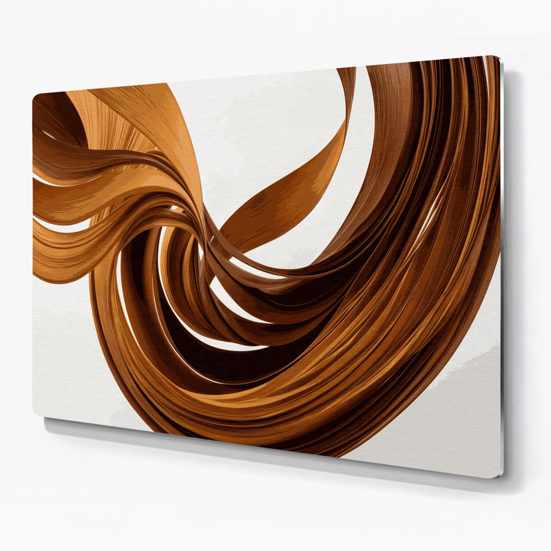 Gradient Abstract 56, art mural en métal brun, H 20 po x l 30 po