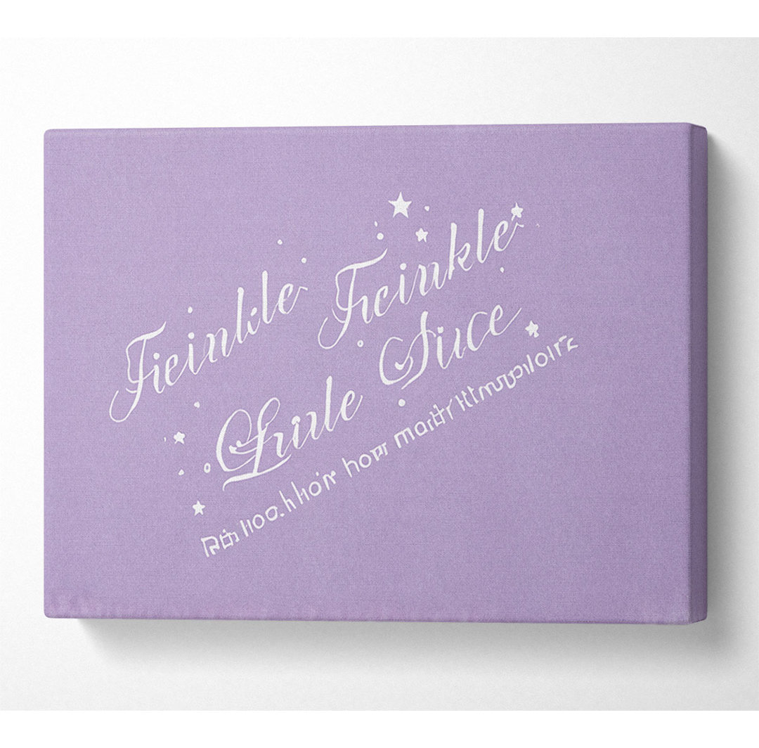 Zitat aus dem Kinderzimmer Twinkle Twinkle Little Star 2 Lilac - Kunstdrucke auf Leinwand